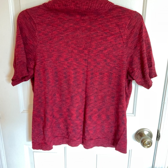 Women’s cowl neck glittery red top 0X - Picture 3 of 7
